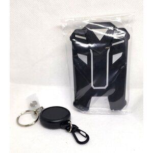 Heavy-Duty Retractable ID Badge Holder – Vertical Card Holder with Carabiner